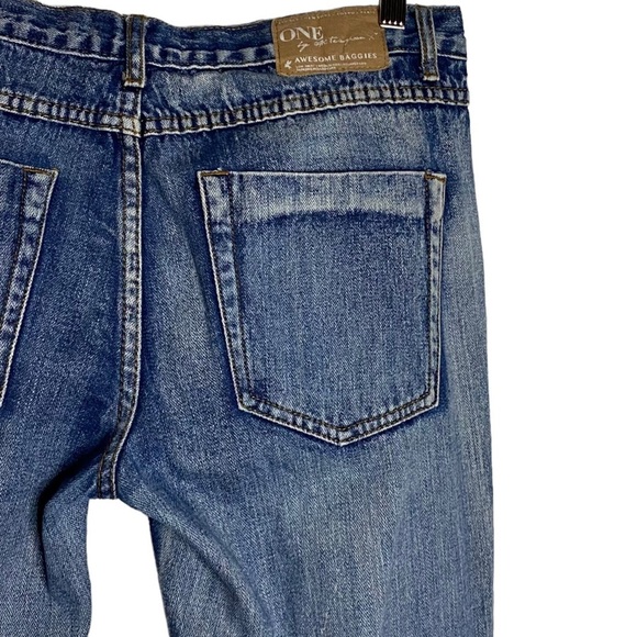 One by One Teaspoon Awesome Baggies Distressed Mid Rise Tapered Leg Jeans 29 - Picture 11 of 16
